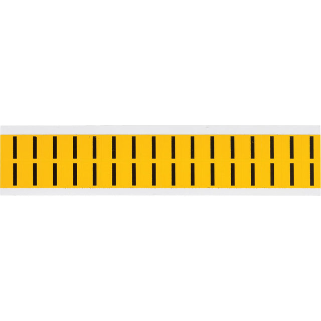 Individual Number and Letter Labels, I, 5/8" H, Black on Yellow
