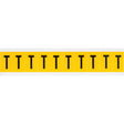 Individual Number & Letter Labels, T, 1" H, Black on Yellow