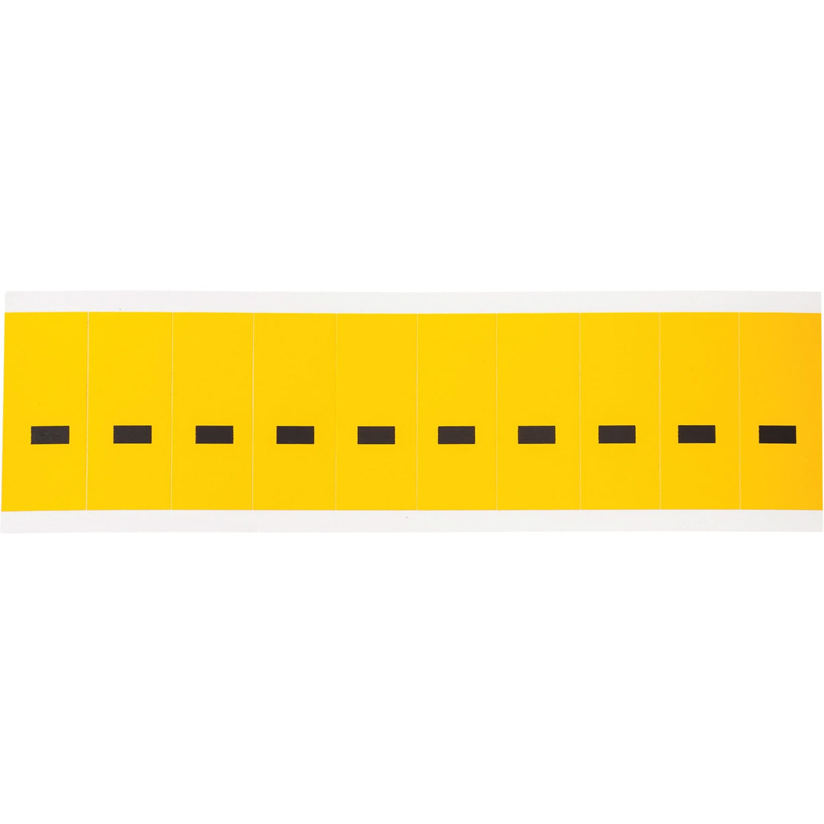 Individual Number & Letter Labels, Dash (-), 2" H, Black on Yellow