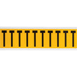 Individual Number & Letter Labels, T, 2" H, Black on Yellow