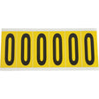 Individual Number & Letter Labels, O, 3" H, Black on Yellow