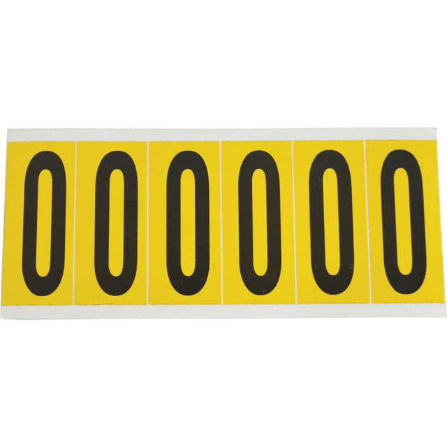 Individual Number & Letter Labels, O, 3" H, Black on Yellow