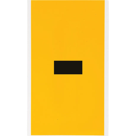 Individual Number & Letter Label, Dash (-), 6" H, Black on Yellow