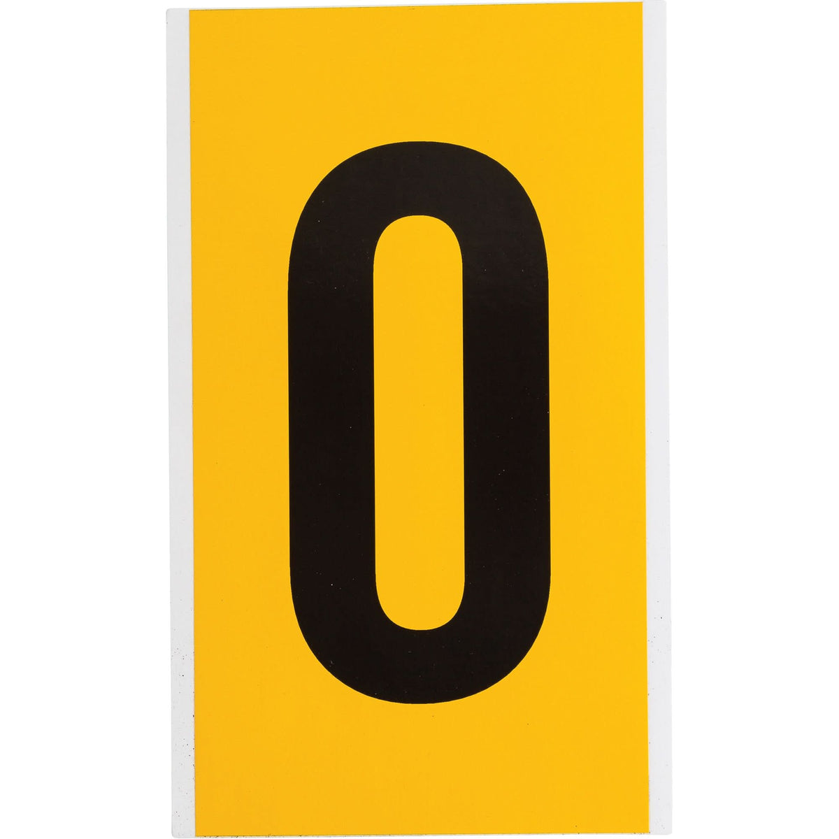 Individual Number & Letter Label, O, 6" H, Black on Yellow