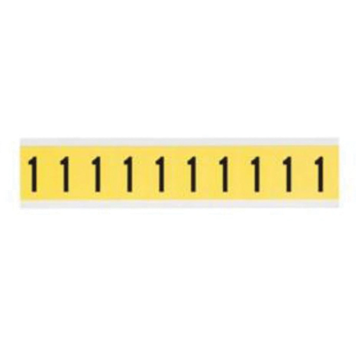 Repositionable Individual Number and Letter Labels, 1, 1" H, Black on Yellow