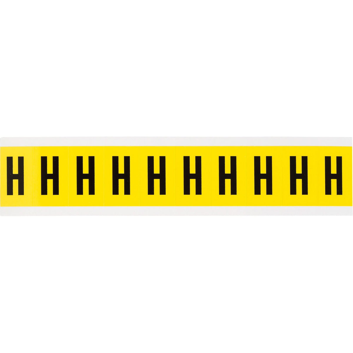 Repositionable Individual Number and Letter Labels, H, 1" H, Black on Yellow