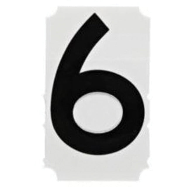 Quick-Align® Individual Gothic Number and Letter Labels, 6, 1" H, Black