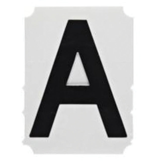 Quick-Align® Individual Gothic Number and Letter Labels, A, 1" H, Black