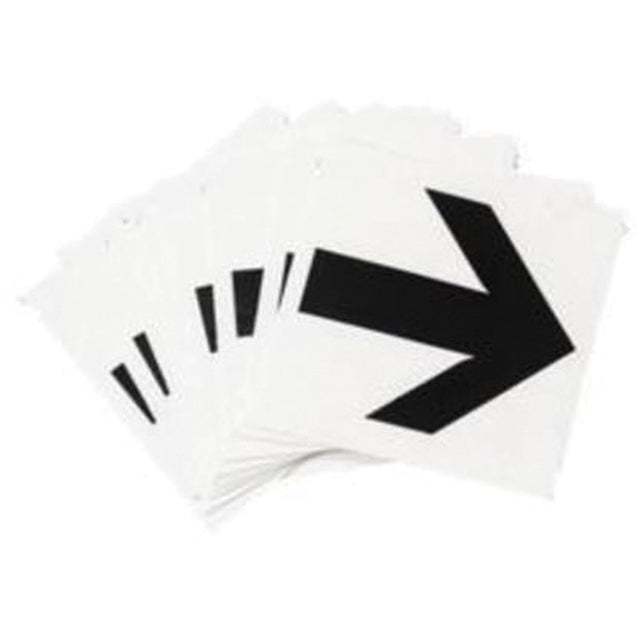 Quick-Align® Individual Gothic Number and Letter Labels, Arrow Symbol, 1" H, Black