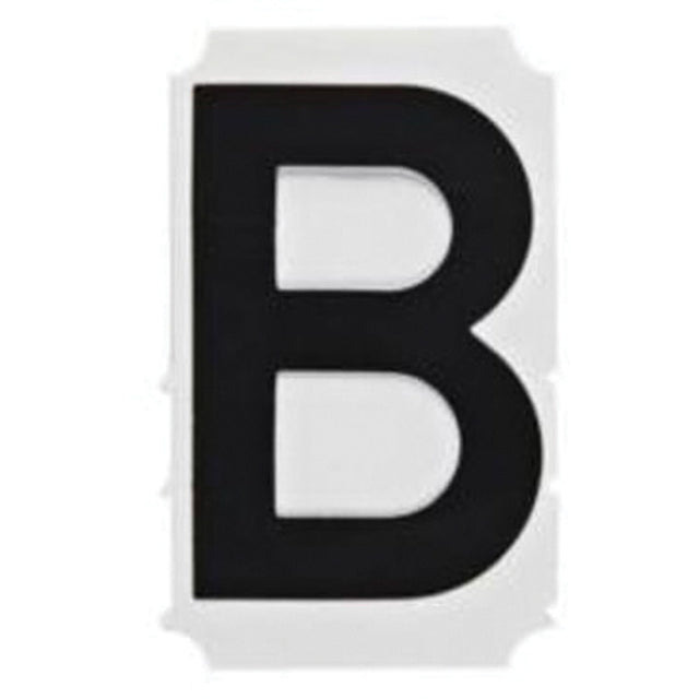 Quick-Align® Individual Gothic Number and Letter Labels, B, 1" H, Black