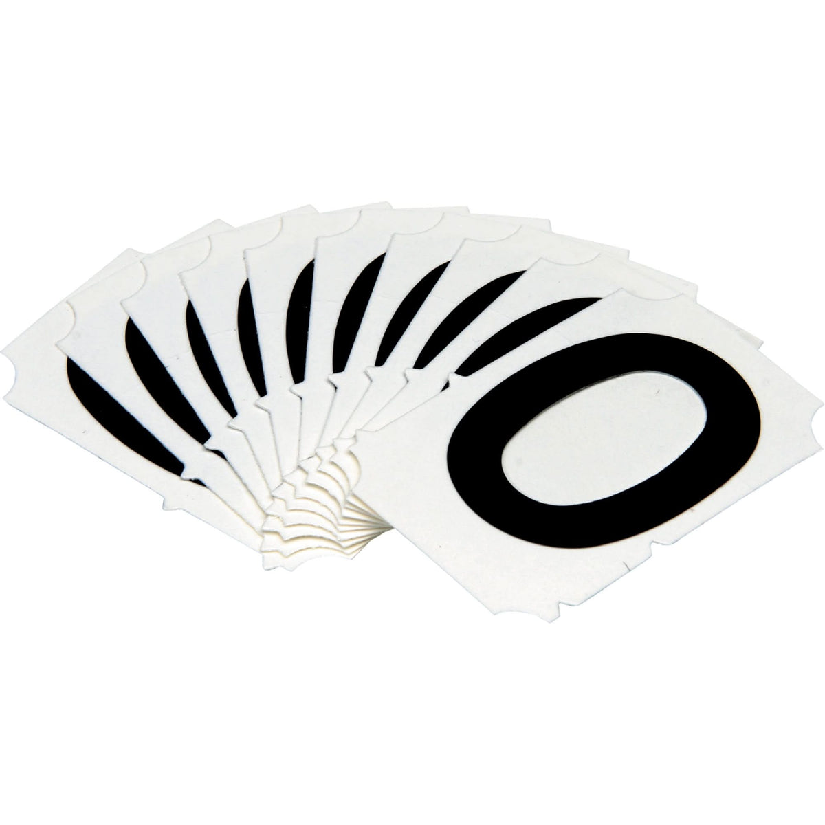 Quick-Align® Individual Gothic Number and Letter Labels, 0, 2" H, Black