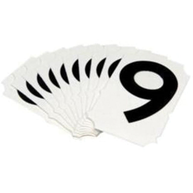 Quick-Align® Individual Gothic Number and Letter Labels, 9, 2" H, Black