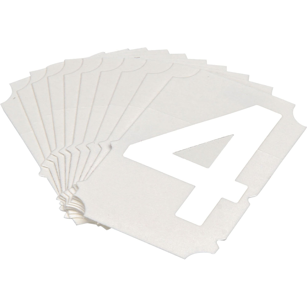 Quick-Align® Individual Gothic Number and Letter Labels, 4, 2" H, White