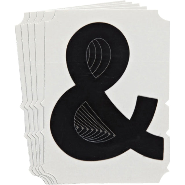 Quick-Align® Individual Gothic Number & Letter Labels, Ampersand (&), 3" H, Black