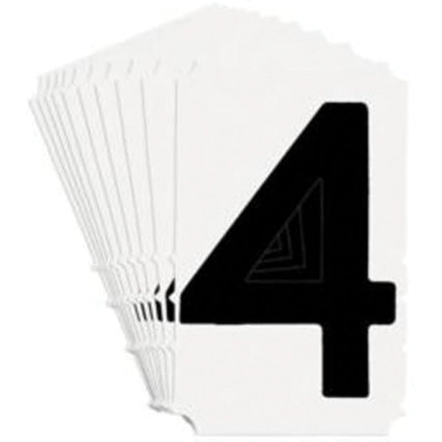 Quick-Align® Individual Gothic Number and Letter Labels, 4, 3" H, Black