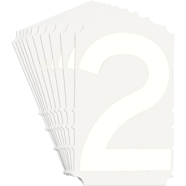 Quick-Align® Individual Gothic Number and Letter Labels, 2, 3" H, White