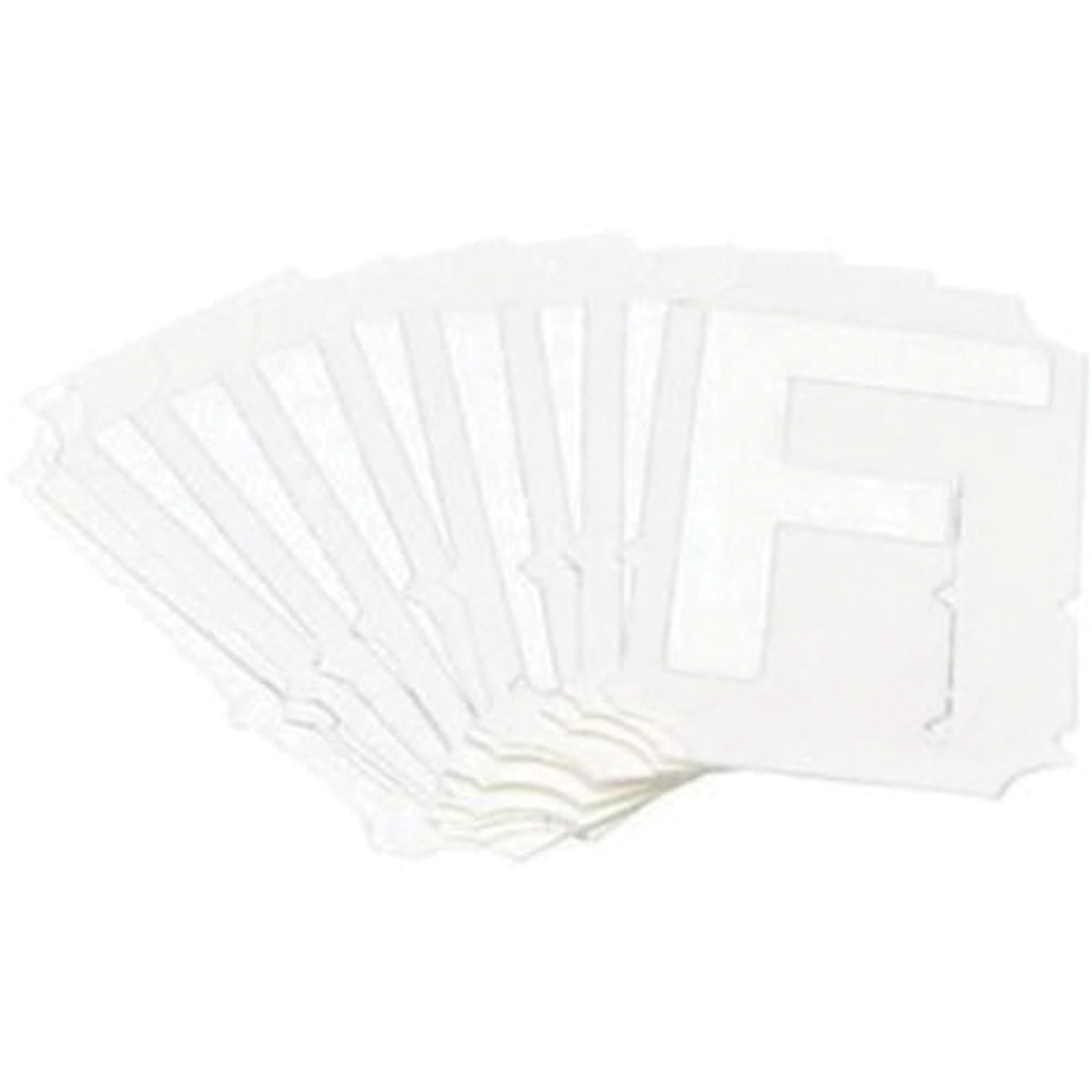 Quick-Align® Individual Gothic Number and Letter Labels, F, 3" H, White