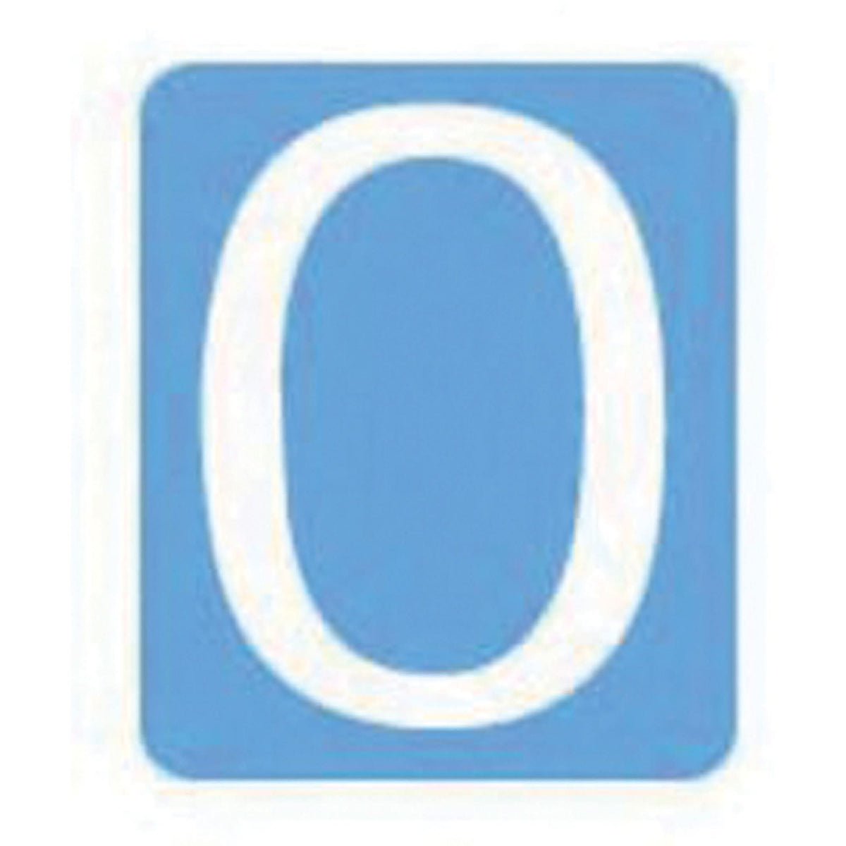 Quick-Align® Individual Gothic Number & Letter Labels, O, 3" H, White