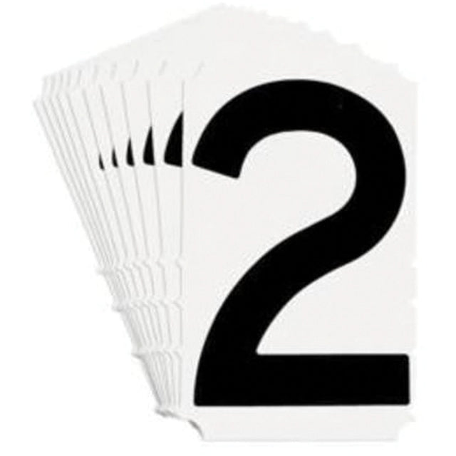 Quick-Align® Individual Gothic Number and Letter Labels, 2, 4" H, Black