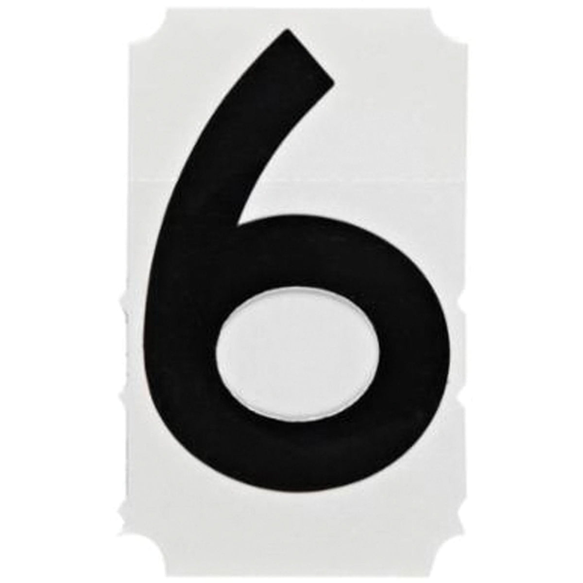 Quick-Align® Individual Gothic Number and Letter Labels, 6, 4" H, Black