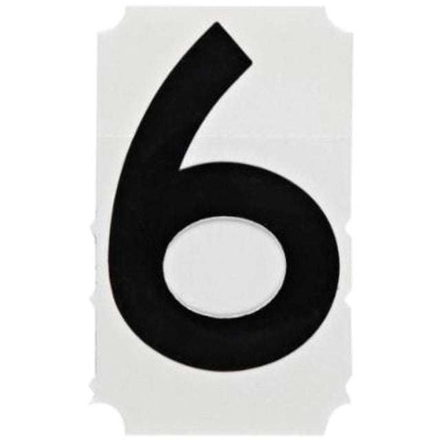 Quick-Align® Individual Gothic Number and Letter Labels, 6, 4" H, Black