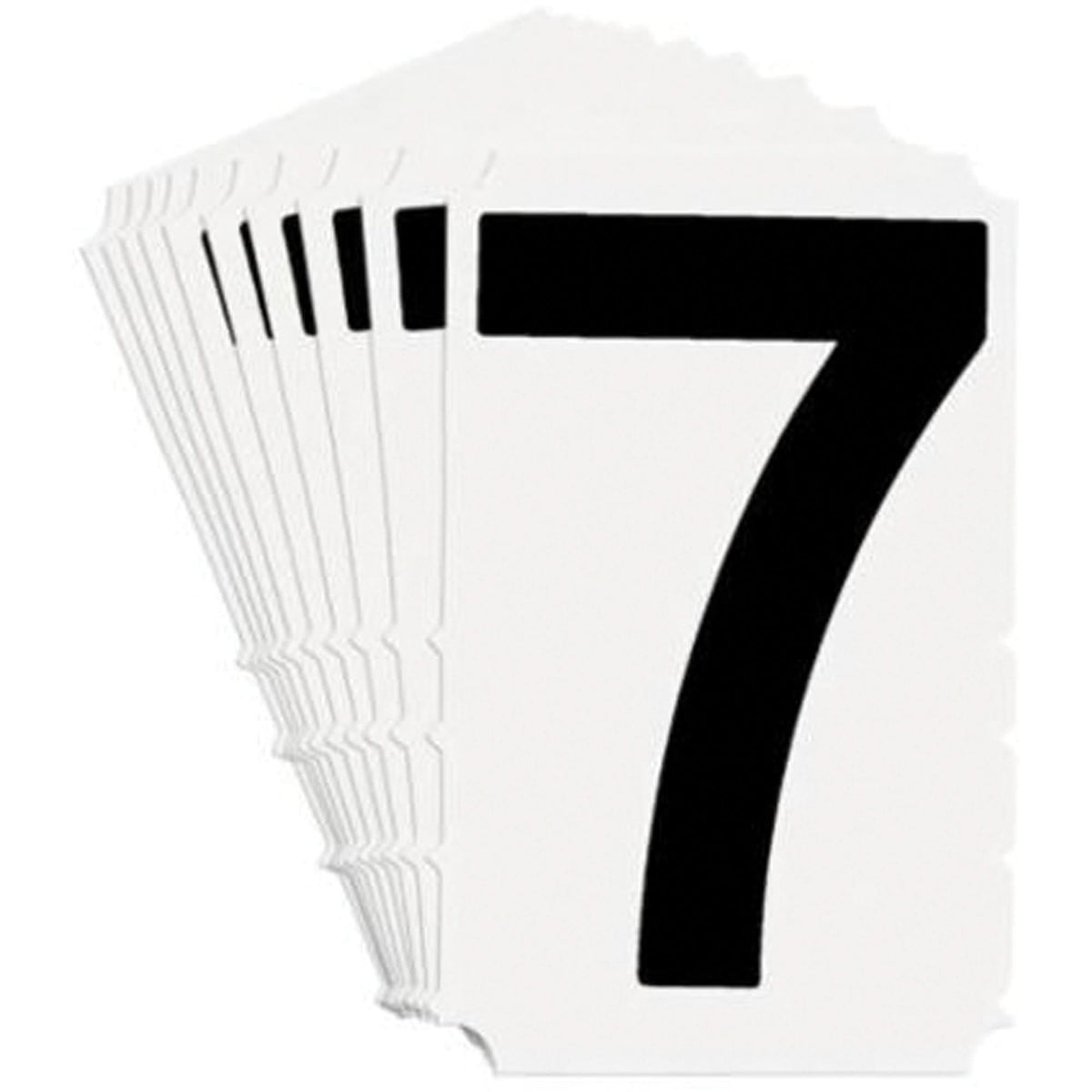 Quick-Align® Individual Gothic Number & Letter Labels, 7, 4" H, Black on White