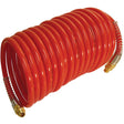 Maxpro Self-Storing Nylon Air Hoses With Fittings, Air, 3/8" ID x 25' L, Nylon, 200 PSI at 23 °C
