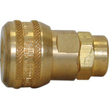 Quick Couplers - 3/8" Industrial, One Way Shut-Off - Automatic Couplers, Brass