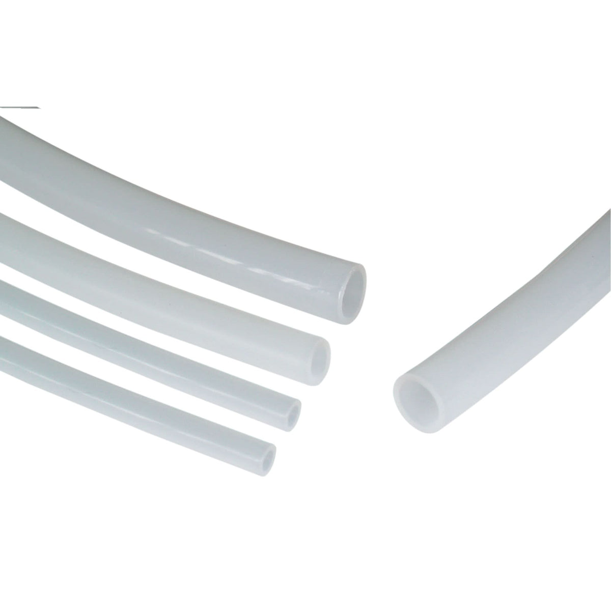 Tubing, Air, 0.375" OD x 500' L, Polyethylene, Translucent White, 125 PSI @ 20°C