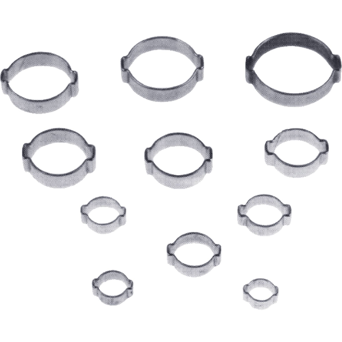 2-Ear Clamps, Max Dia. 9/10"