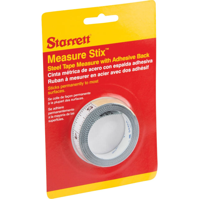 Measure Stix™ Steel Measuring Tape with Adhesive Backing, 1/2" x 6', in/ft. Graduations