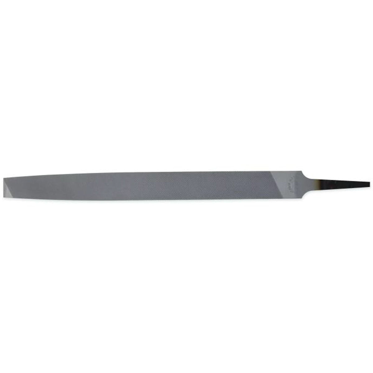 Single Cut File with Red Handle, Flat, 10", Bastard