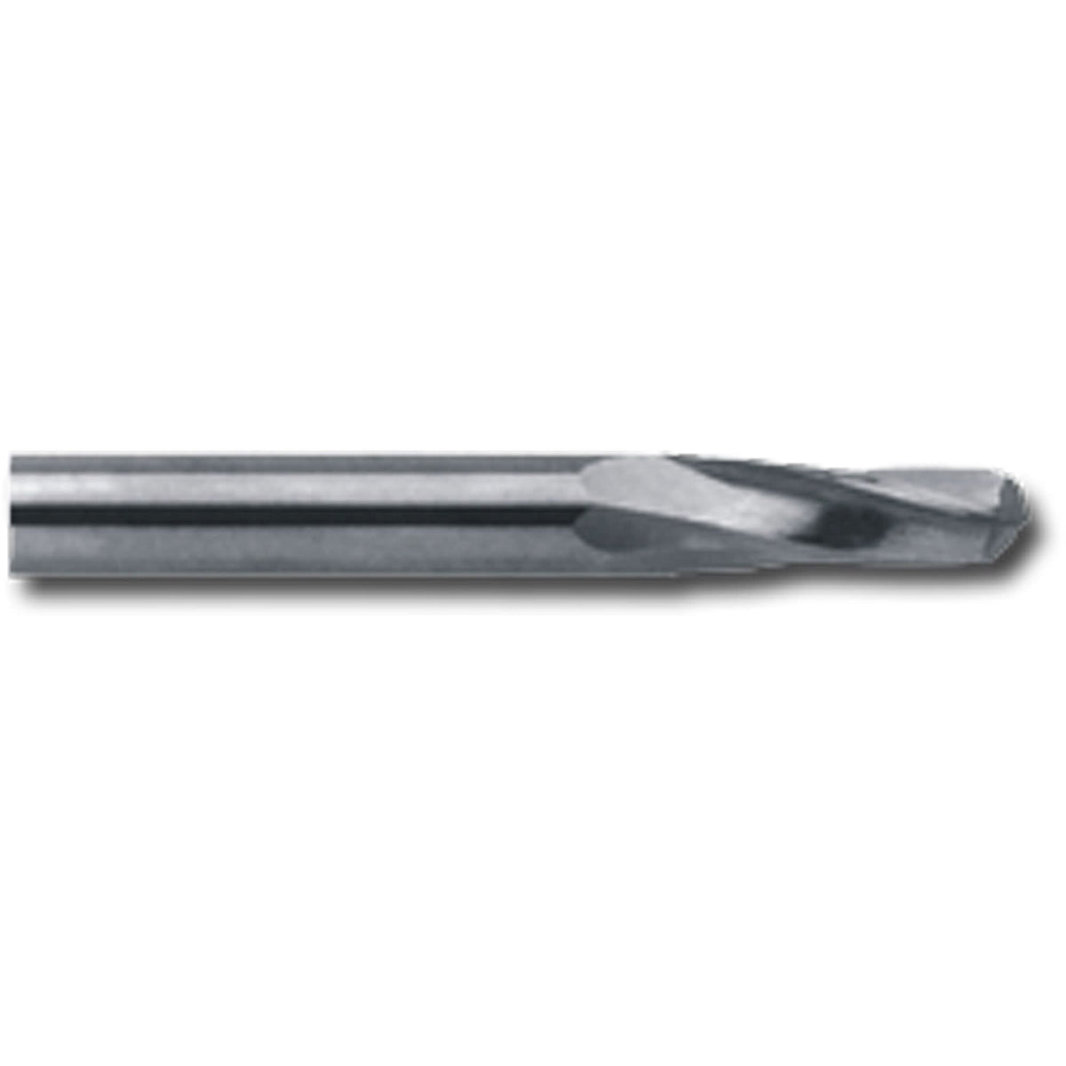 Ball End Extended Length End Mill, 3/16" Dia., 2 Flutes, Carbide
