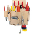 Electrician's Tool Pouches, Multiple Tool Holder, Leather, 8 Pockets