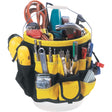 Tool Bucket Organizer, 6" L x 11" W x 12" H, Nylon, Black/Yellow
