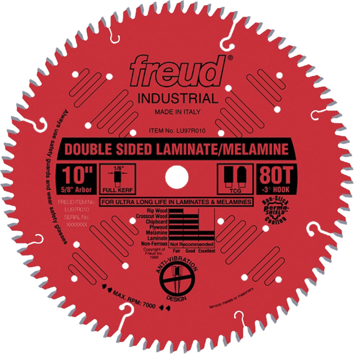 Double-Sided Melamine Saw Blades, 14", 108 Teeth, Laminate Use