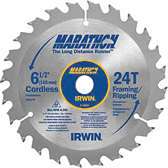 Marathon® Saw Blades, 6-1/2", 18 Teeth, Plastic/Laminate/Wood Use