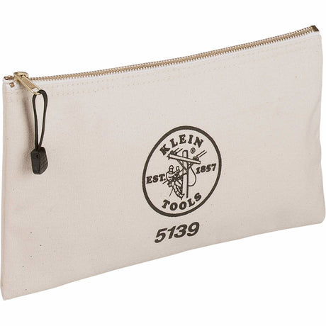 Zipper Tool Pouch, Canvas, 1 Pockets, Beige