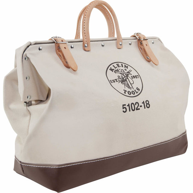 Heavy-Duty 18" Tool Bag, Canvas, 1 Pockets, Beige