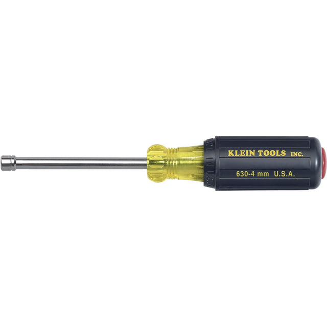 Nut Drivers - 3" Shafts, 1/4" Drive, 6-3/4" L, Magnetic