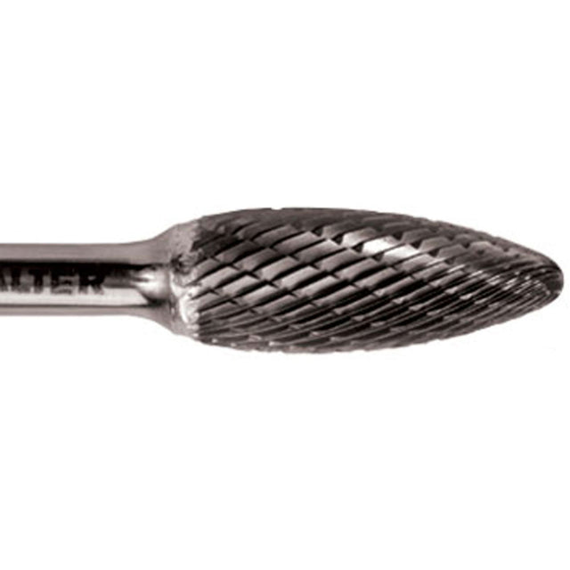 Double Cut Tapered Burr, SG-5, 1/2" Dia., 1/4" Shank, 1" Depth of Cut