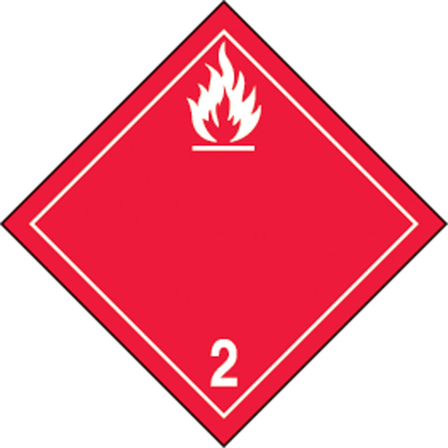 TDG Shipping Labels, Class 2.1, Flammable Gases, Paper