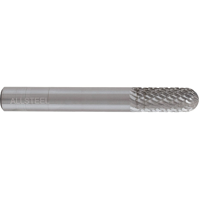 AllSteel™ Cylindrical Round Nose Shape Carbide Burr, SC-1, 1/4" Dia., 5/8" Depth of Cut