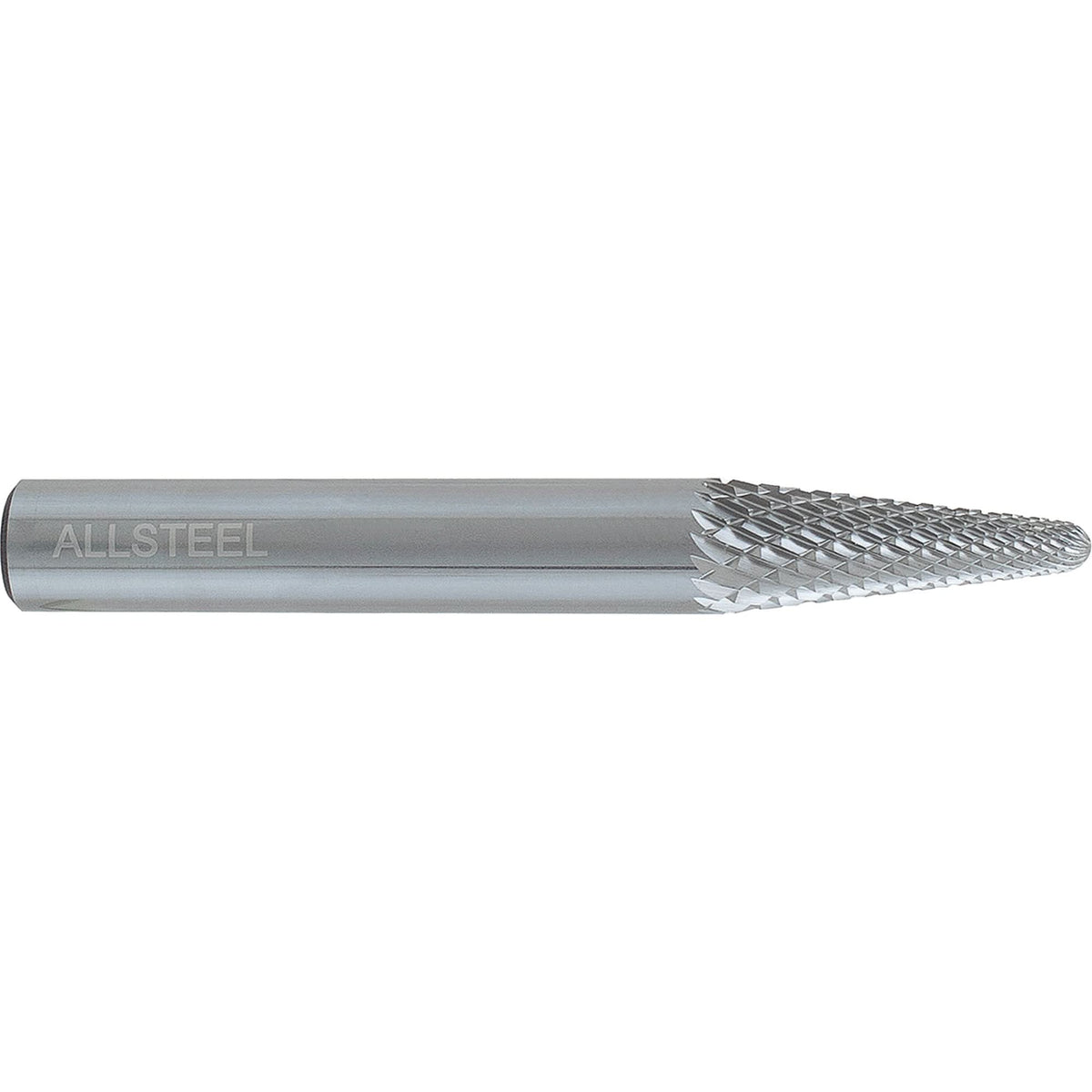 AllSteel™ Cone Shape Carbide Burr, SL-4, 1/2" Dia., 1/4" Shank, 1-1/8" Depth of Cut