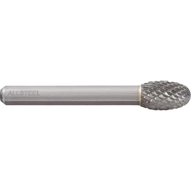 AllSteel™ Egg Shape Carbide Burr, SE-3, 3/8" Dia., 1/4" Shank, 5/8" Depth of Cut