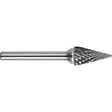Drillco® Solid Carbide Burr, SM-4L, 3/8" Dia., 1/4" Shank, 1" Depth of Cut