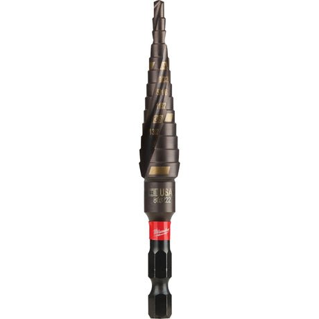 #1 Shockwave™ Impact Duty™ Step Drill Bit, 1/2" - 1-1/8" , 1/32" Increments, Titanium