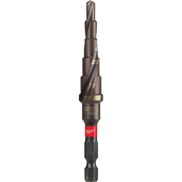 #2 Shockwave™ Impact Duty™ Step Drill Bit, 3/16" - 1/2" , 1/16" Increments, Titanium