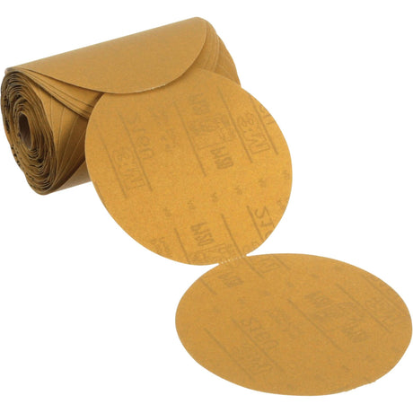 Stikit™ Gold Paper Sanding Disc Roll, 6" Dia., P120 Grit, Aluminum Oxide