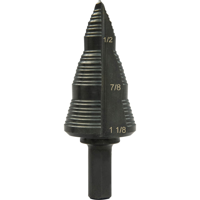 #9 Multi-Hole Step Bit, 3/16" - 1-1/8" , High Speed Steel